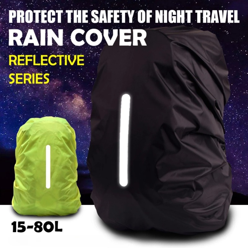 Rain Cover Backpack - 反射防水バックパックレインカバーアウトドアスポーツナイトサイクリング安全ライトレインカバーケースバッグアウトドアキャンプハイキング