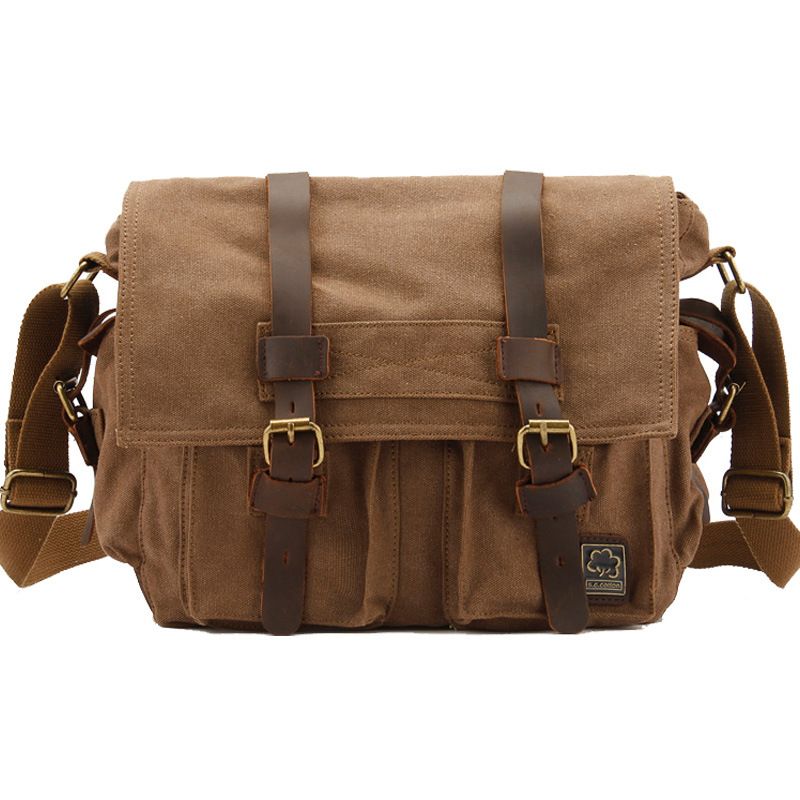 Leather Backpack Vintage - 男性と女性のためのキャンバスとコットンのバックパック,カジュアルなメッセンジャーバッグ,ヴィンテージのランドセル,登山用バッグ
