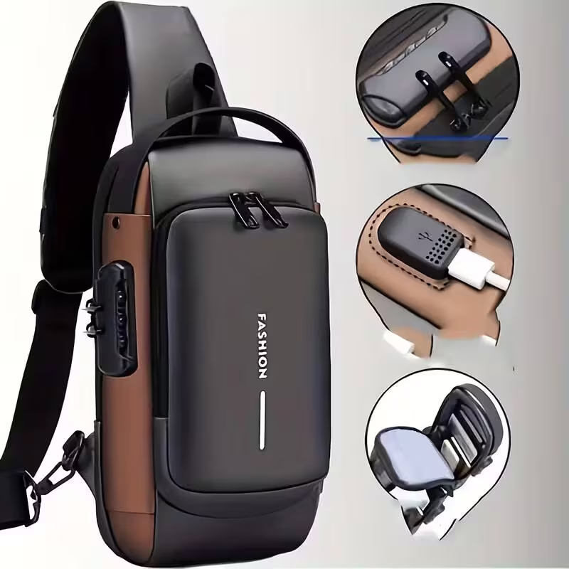 Travel Backpack Anti Theft - ロック可能なジッパー付き盗難防止バイク用バックパック – 通勤、旅行、ライディングに最適。メンズバイク用スリングバッグ