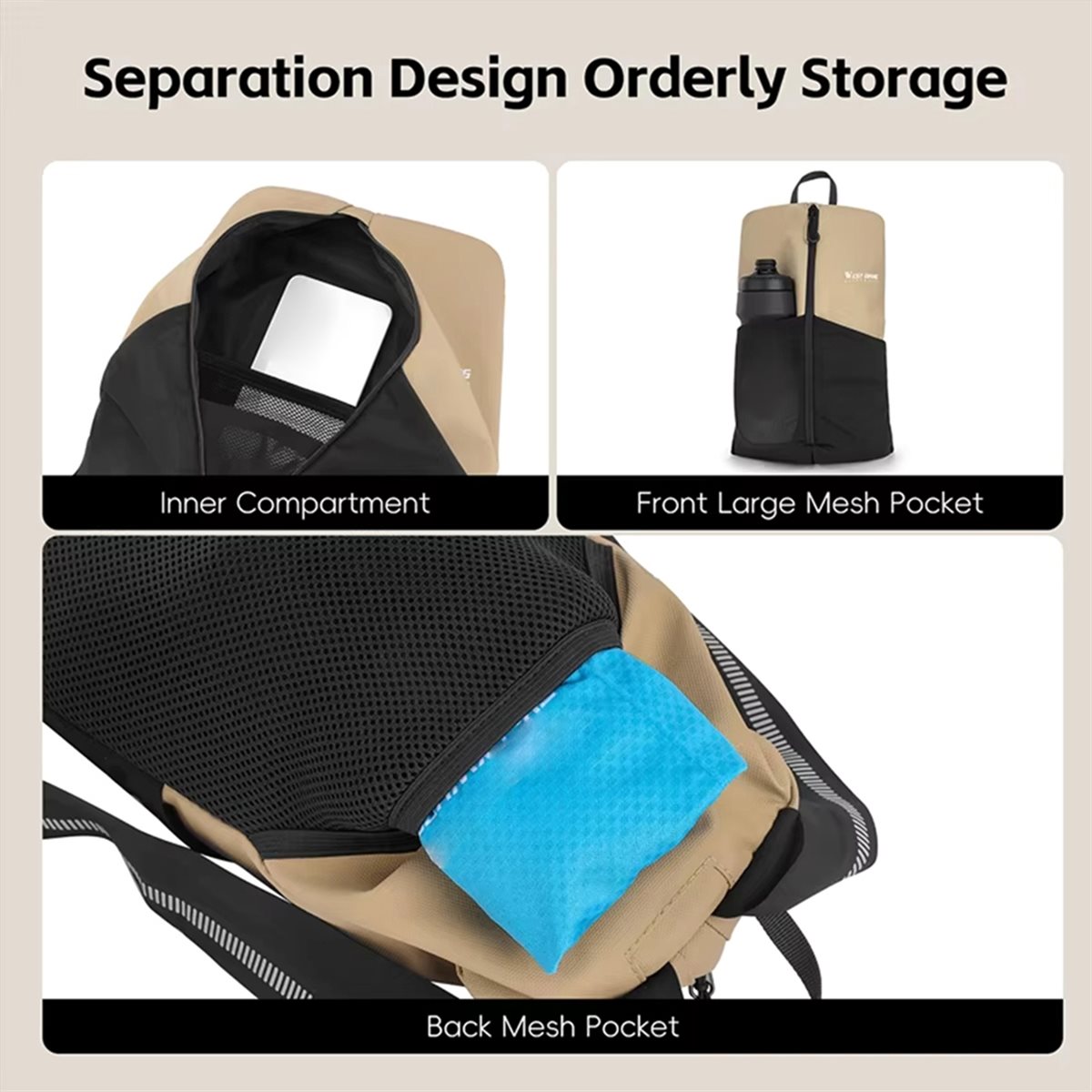 Hiking Backpack Waterproof - A61P サイクリングバックパック 大容量 防水 ポータブル自転車キャリーバッグ ハイキング