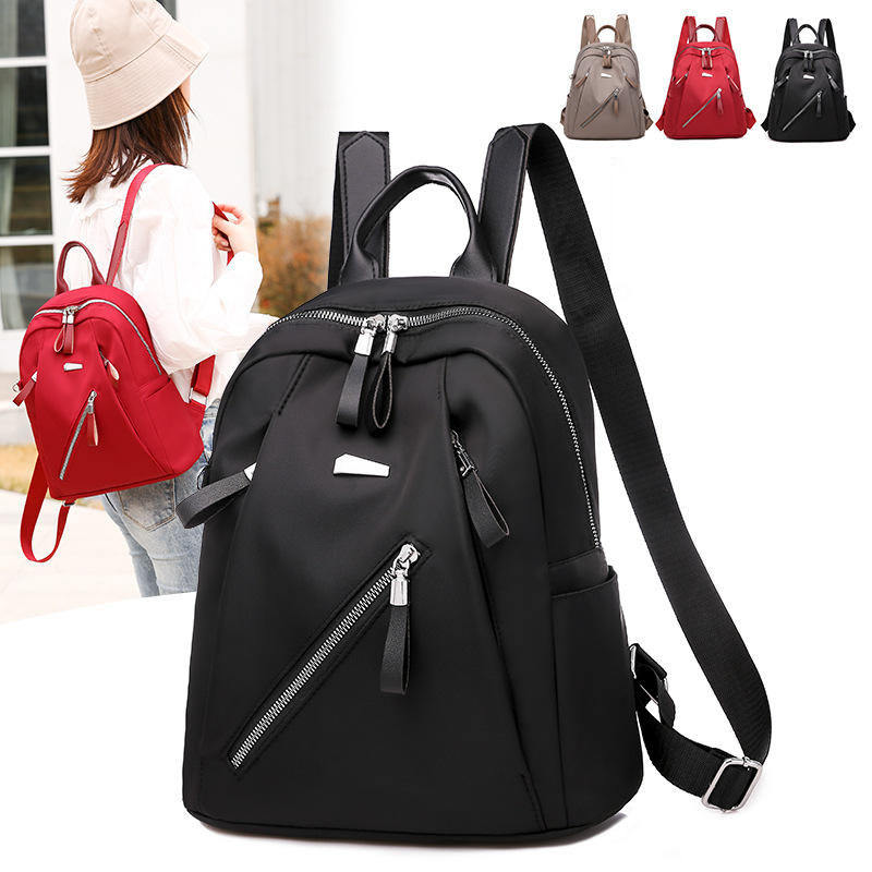 Travel Backpack Anti Theft - 女性オックスフォード布バックパック盗難防止大容量カジュアル旅行スクールバッグガールズファッションジッパー Mochila ペンダント付きデイパック