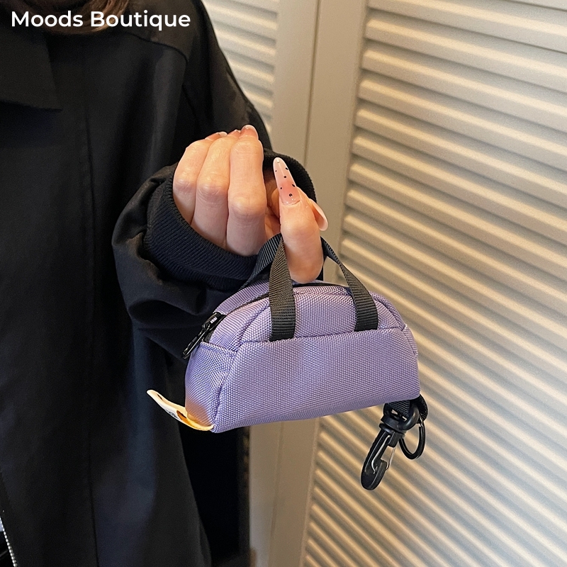 Mini Backpack Purse - ミニバッグ ミニポーチ ポシェット かわいいミニイヤホンバッグ女性用キャンバス無地バックパックペンダント口紅コイン財布フック付き軽量カジュアルベルトバッグ