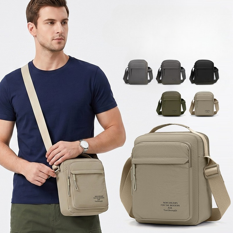 Sling Backpack Shoulder - メンズナイロンクロスボディバックパックファッショナブルで多用途な夏の新しいスタイル防水シングルショルダースリングバッグシンプルなデザイン