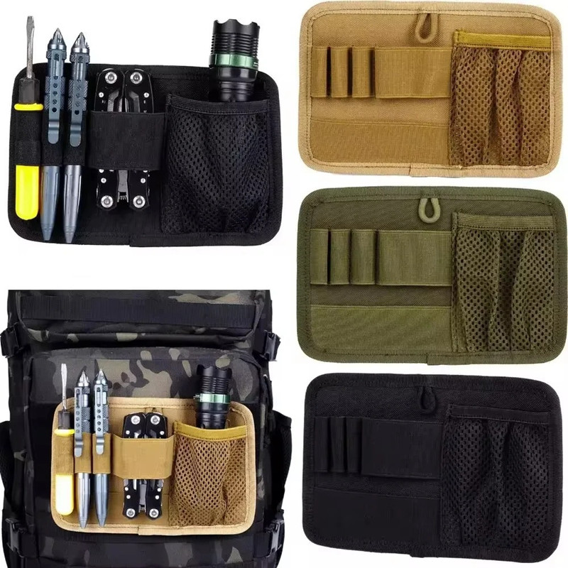 Backpack Insert Organizer - モジュール式フックループパネルEDCオーガナイザー - バックパック、ベスト、ハンティングアクセサリー、ユーティリティツール、機器用の内部分離ポーチ