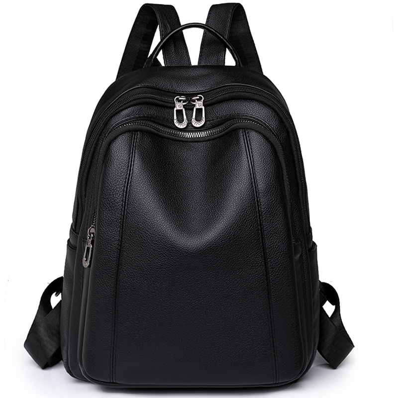 Leather Backpack Vintage - 高品質の革のバックパック女性の大容量バックパック財布女性ヴィンテージバッグスクールバッグ旅行 Bagpack レディースランドセル