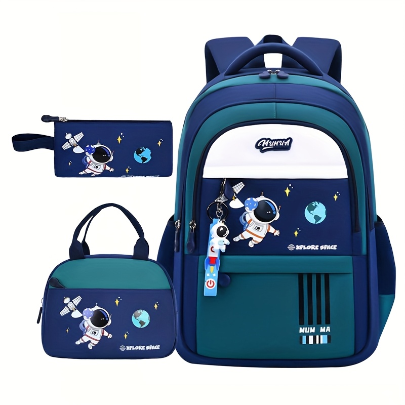 School Backpack Teen - 新しい宇宙飛行士の漫画バックパック、学校やクリスマスギフト用の軽量通勤バッグ、ティーンエイジャー向け