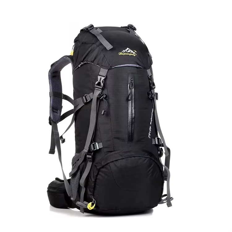Rain Cover Backpack - 50L防水アウトドアスポーツハイキングキャンプ旅行バックパック登山クライミングトレッキングバッグナップサック（レインカバー付き）