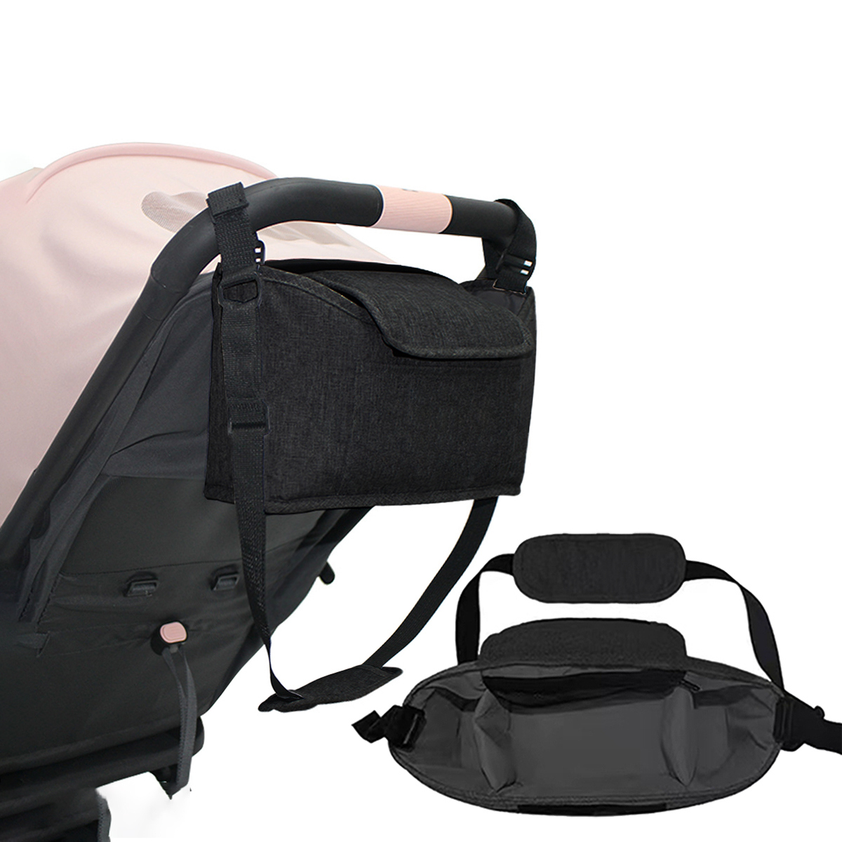 Backpack Diaper Bag - ベビーカー収納＆収納バッグ、多機能、大容量ベビーカーハンギングバッグ、おしゃれなシングルショルダーママバッグ