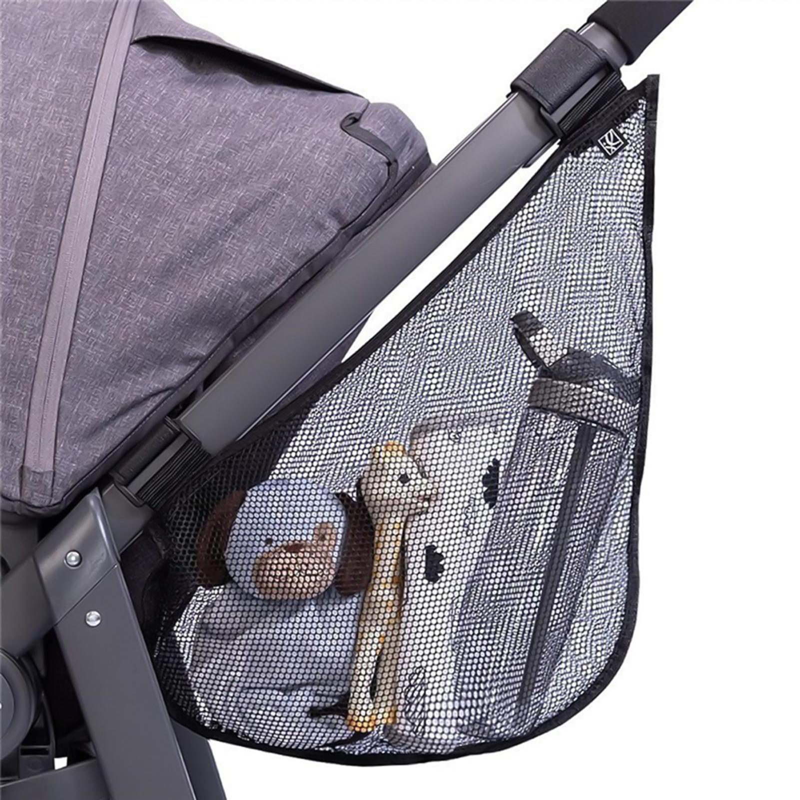 Backpack Diaper Bag - 調節可能なストラップ付きユニバーサル滑り止めベビーカー用サイドカーゴネット、旅行、ウォーキング、キャンプ、ピクニック、お菓子、おもちゃ、おむつ、哺乳瓶用