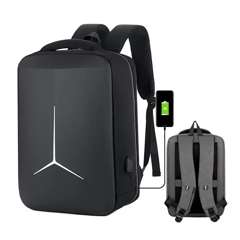 Travel Backpack Anti Theft - 新しい盗難防止 USB 防水ハードケース旅行スマートラップトップオートバイバックパック男 EVA ファッションビジネスメンズシェルバックパック