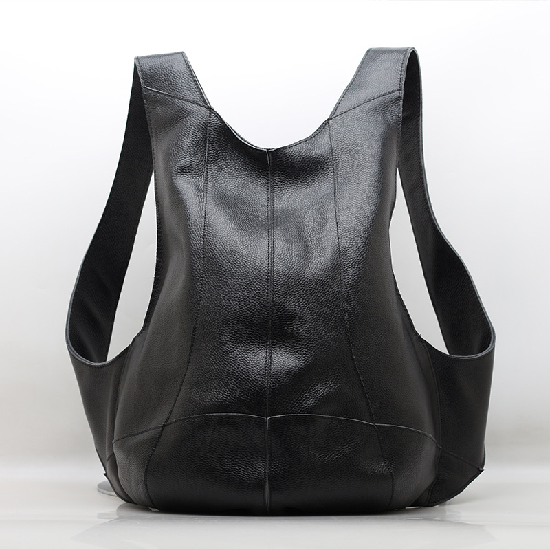 Travel Backpack Anti Theft - 男性用のクラシックな盗難防止バックパック,ジッパー付きの大型オートバイトラベルバッグ,10代の若者向けの本革スクールバッグ,男性用荷物