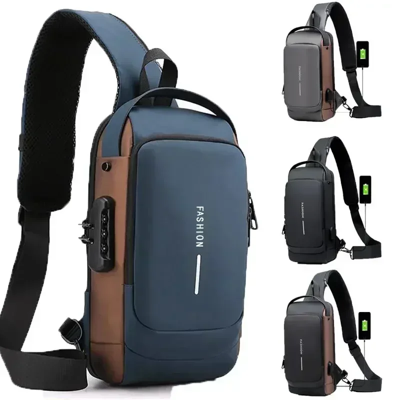 Travel Backpack Anti Theft - 男性用防水盗難防止バックパック、USB充電スリングクロスボディバッグ、ビジネスや旅行に最適な耐久性のある大容量デザイン
