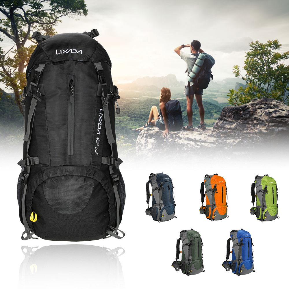 Rain Cover Backpack - Lixada-防水トラベルバッグ、ナイロンリュックサック、アウトドアスポーツバックパック、レインカバー、キャンプ、クライミング、トレッキングナップザック、大、50l