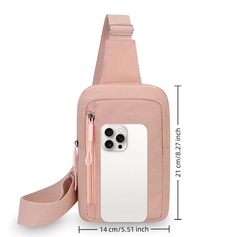 Fashion Backpack Women - ミニスリングバッグ スタイリッシュなクロスボディチェストバックパック 耐久性のあるナイロン製小型ショルダーバッグ 旅行やスポーツに最適 男女兼用 アウトドア用
