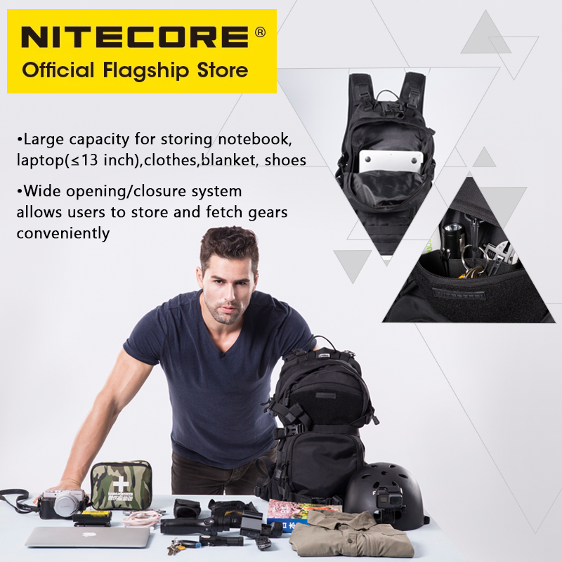 NITECORE BP20 20L 旅行バックパック通勤バッ - Rucksack Military Style のレビューと価格