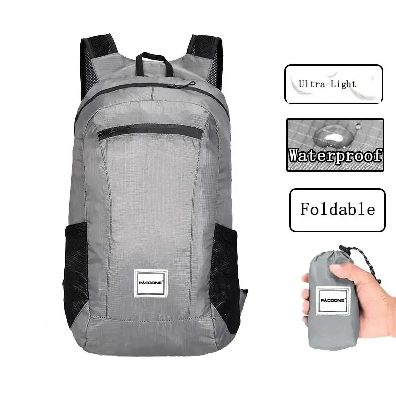 男性と女性のための超軽量バックパック,軽量でポータブル,折り - Foldable Backpack Small のレビューと価格