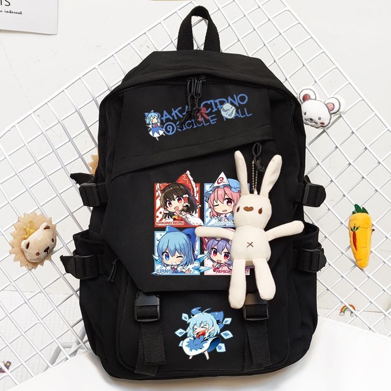 学生のための東方プロジェクト大容量バックパック、ブラックカー - School Backpack Teen のレビューと価格