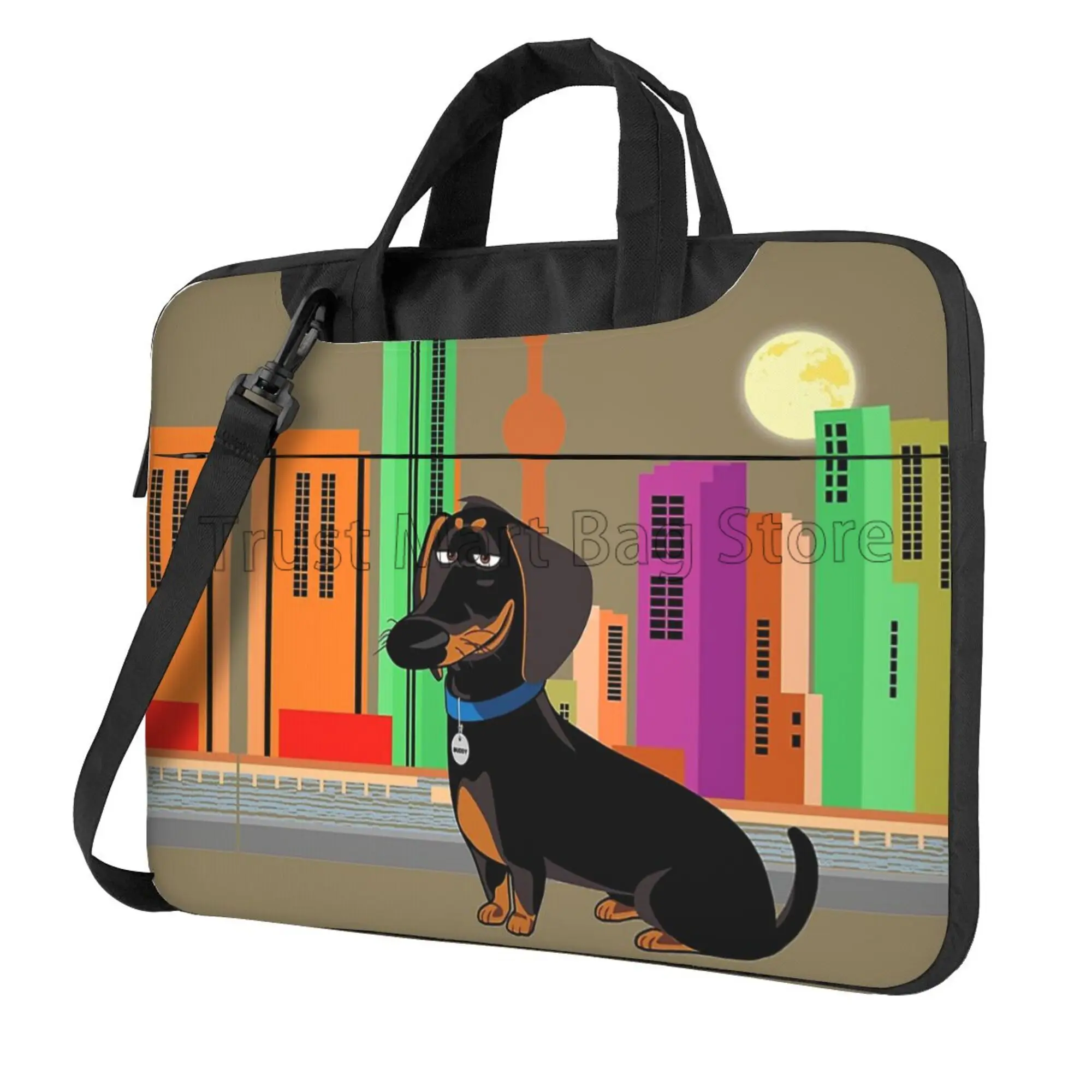 Dachshundプリントラップトップキャリングバッグ、かわ - Laptop Backpack 15.6 のレビューと価格