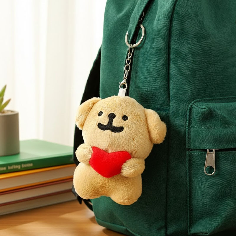 1-10 個のハート型犬ぬいぐるみキーホルダーかわいい子犬ぬ - Mini Backpack Purse のレビューと価格