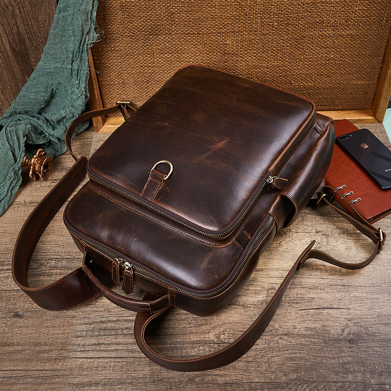 メンズ トップグレイン ワックスドレザー ラップトップ バッ - Leather Backpack Vintage のレビューと価格
