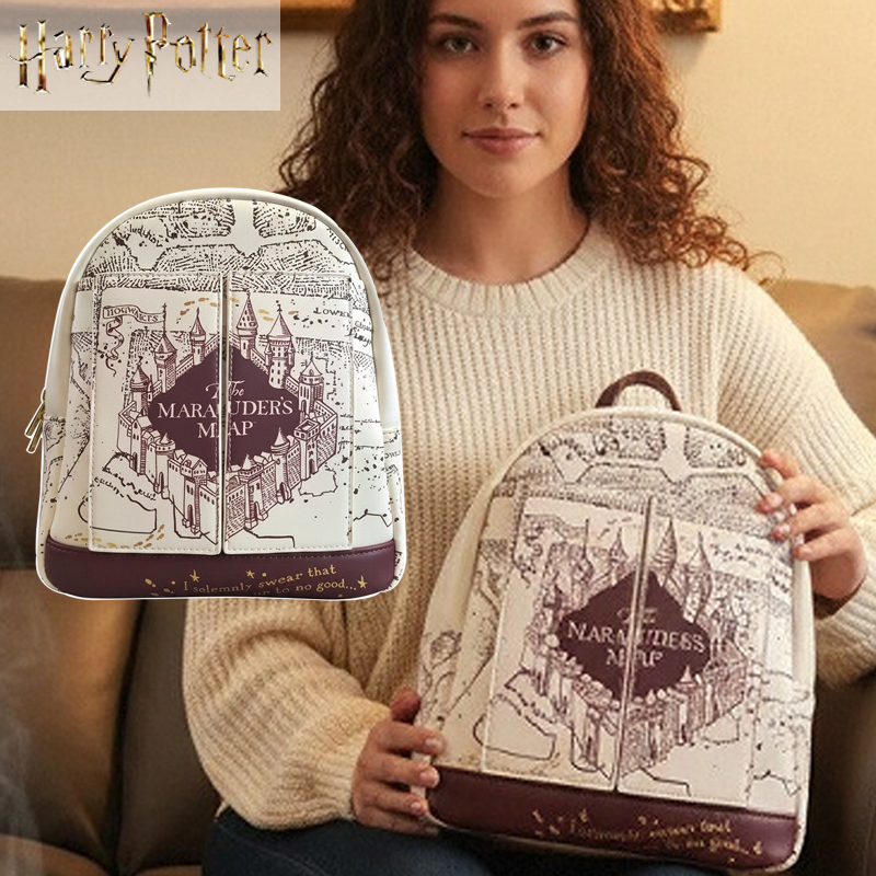ハリー・ポッター地図柄プリントコスプレ女性用ダブルストラップ - Fashion Backpack Women のレビューと価格