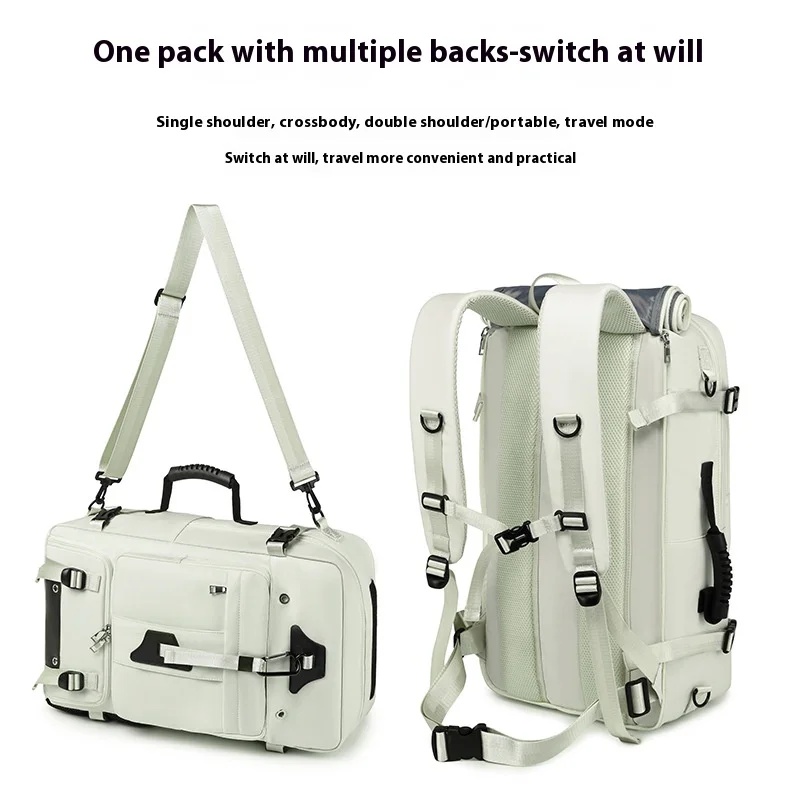 55L拡張可能なトラベルバックパック、独立したシューズポケッ - Laptop Backpack 15.6 のレビューと価格