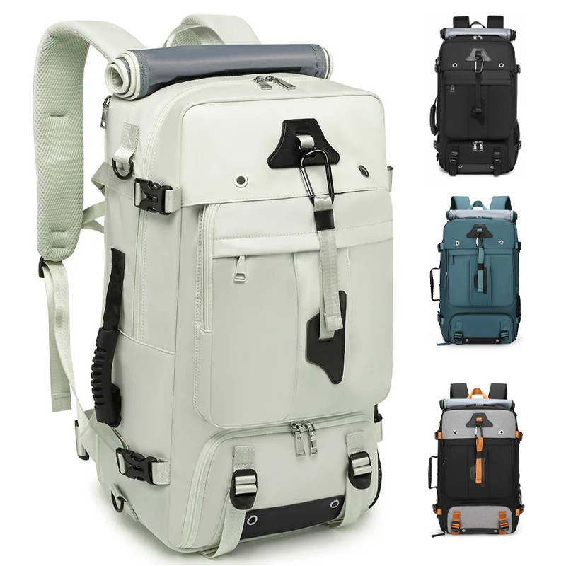 55L拡張可能なトラベルバックパック、独立したシューズポケッ - Laptop Backpack 15.6 のレビューと価格