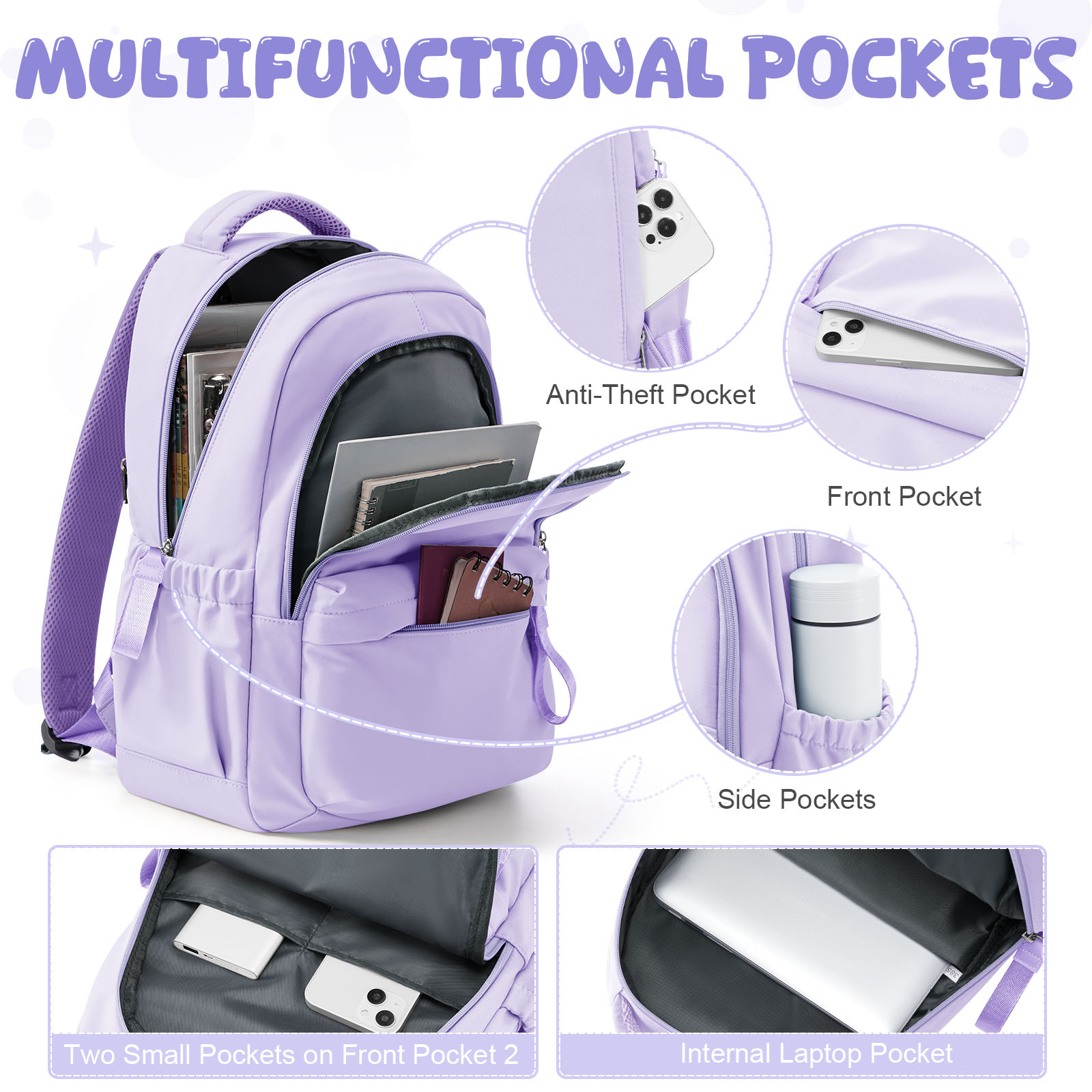 ティーンエイジャー向けスクールバックパック カジュアルバック - Canvas Backpack Casual のレビューと価格