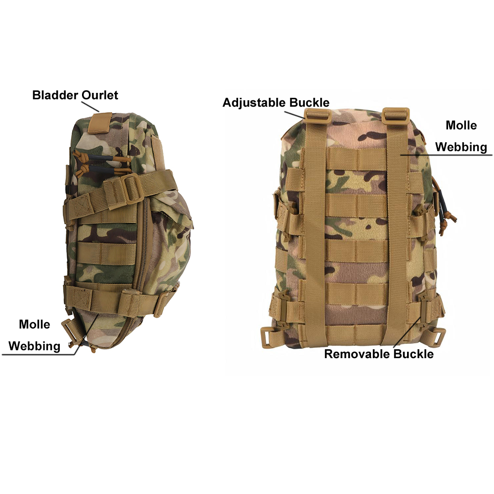 ミニ水分補給バッグ屋外の戦術的なバックパック水袋キャリアジッ - Hydration Pack Outdoor のレビューと価格
