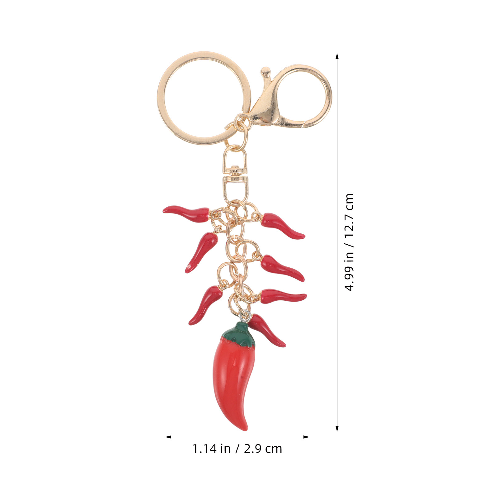 2個入り カワイイ唐辛子キーホルダー ミニ野菜チャーム -  - Mini Backpack Purse のレビューと価格