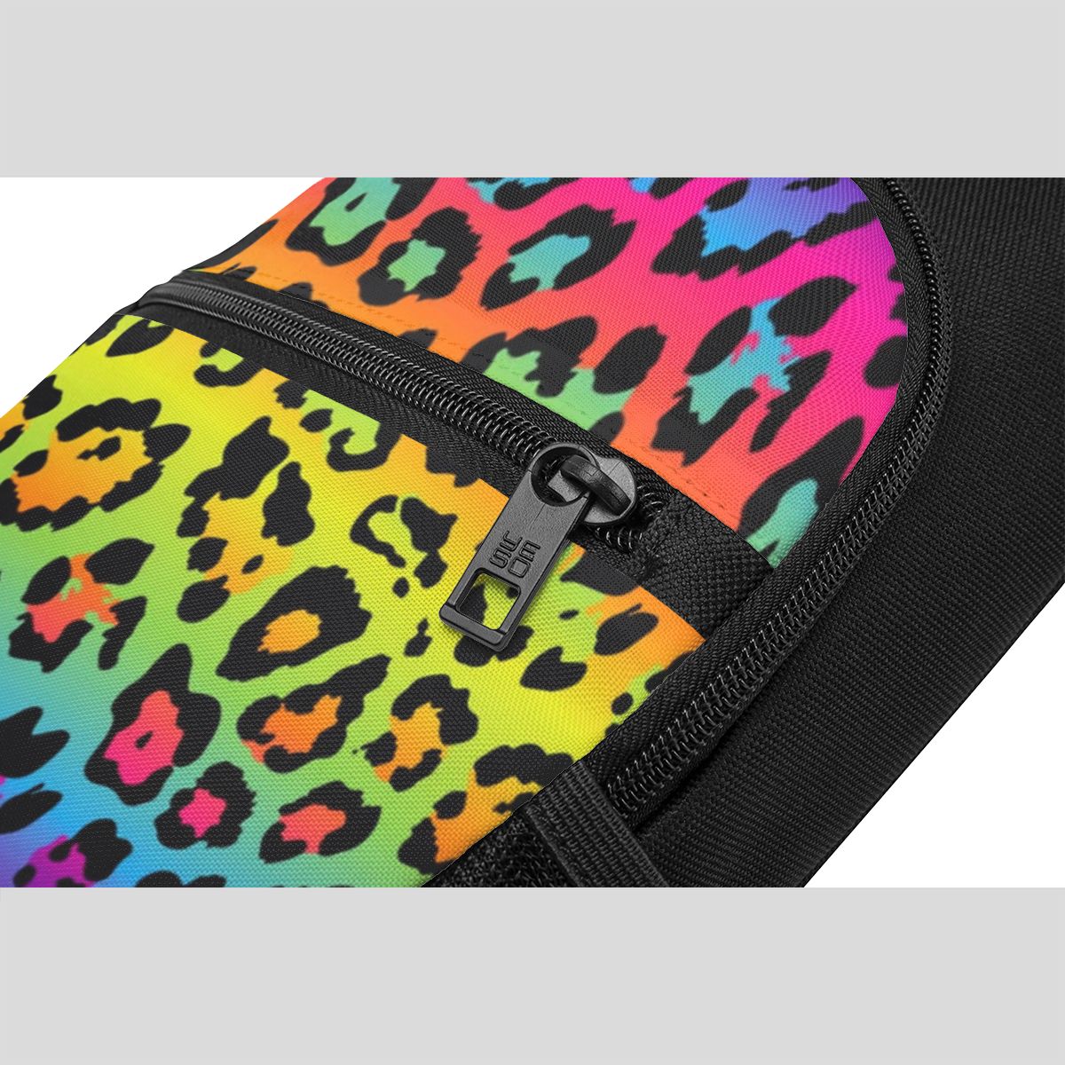 レインボーヒョウ柄チェストバッグメンズスリングクロスボディバ - Sling Backpack Shoulder のレビューと価格