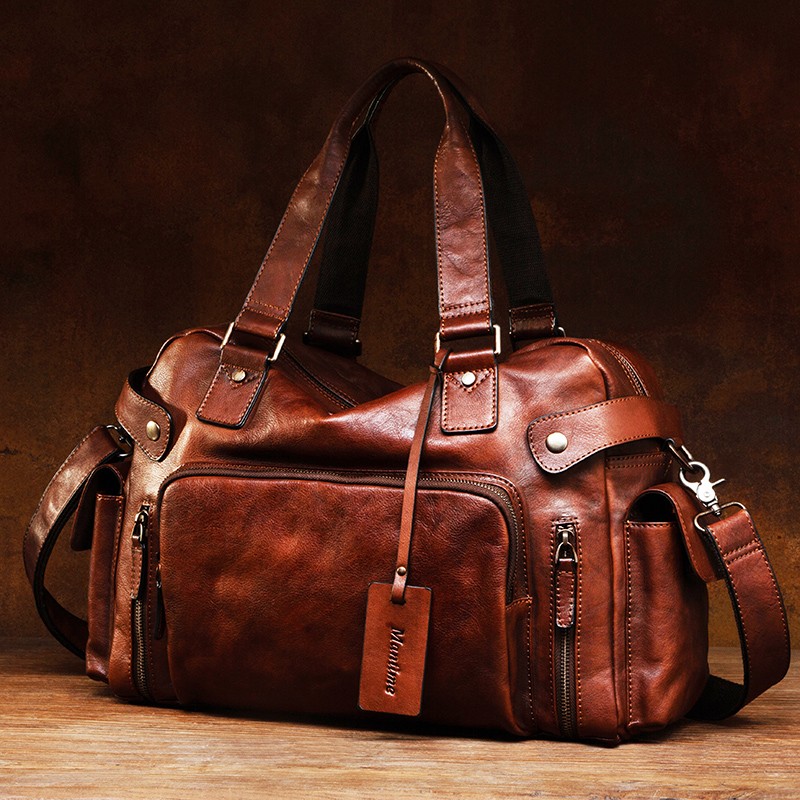 ヴィンテージベジタブルタンニンレザー消しゴムメンズバッグ、カ - Leather Backpack Vintage のレビューと価格