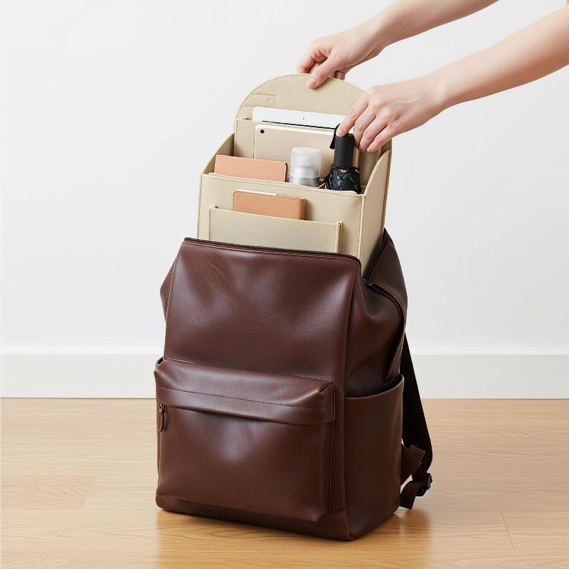 ポータブルバックパックフェルトインサート小型バッグ化粧品バッ - Backpack Insert Organizer のレビューと価格