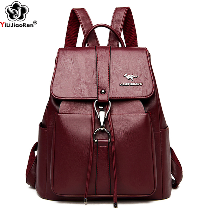 抗盗難バックパック女性のショルダーバッグ有名なブランドレザー - Fashion Backpack Women のレビューと価格