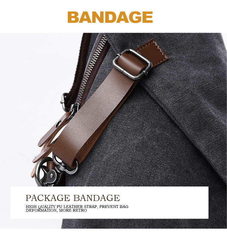 MTE ELAN 大容量レトロキャンバススリングバッグ男性革 - Sling Backpack Shoulder のレビューと価格
