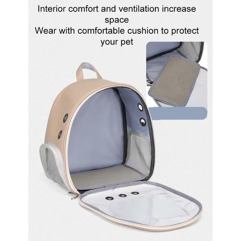 ポータブル透明ペットバックパック折りたたみ式屋外キャリーバッ - Foldable Backpack Small のレビューと価格