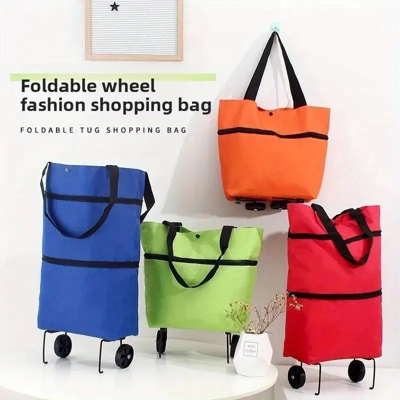 折りたたみ式ポータブルショッピングカート（ホイール付き） | - Foldable Backpack Small のレビューと価格
