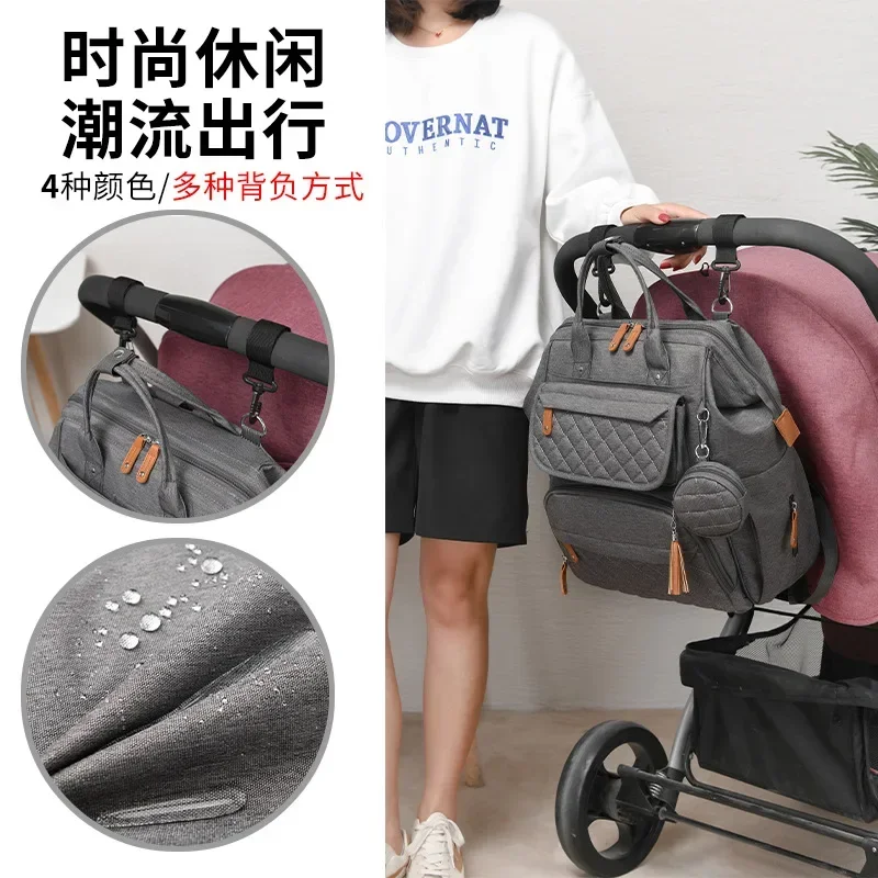 大容量ママバッグ多機能ポータブルママ収納バックパックミルクボ - Backpack Diaper Bag のレビューと価格
