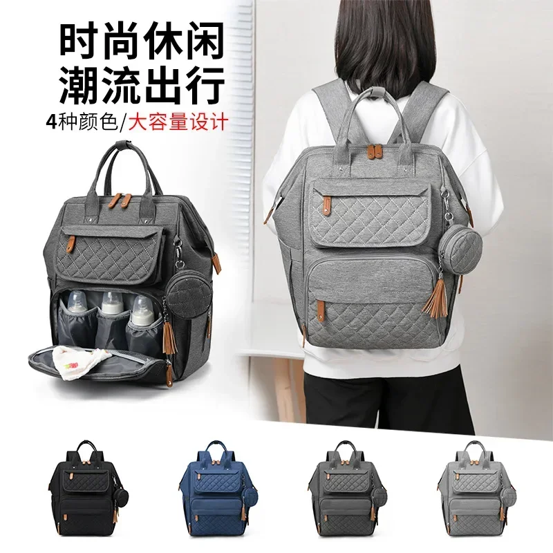 大容量ママバッグ多機能ポータブルママ収納バックパックミルクボ - Backpack Diaper Bag のレビューと価格