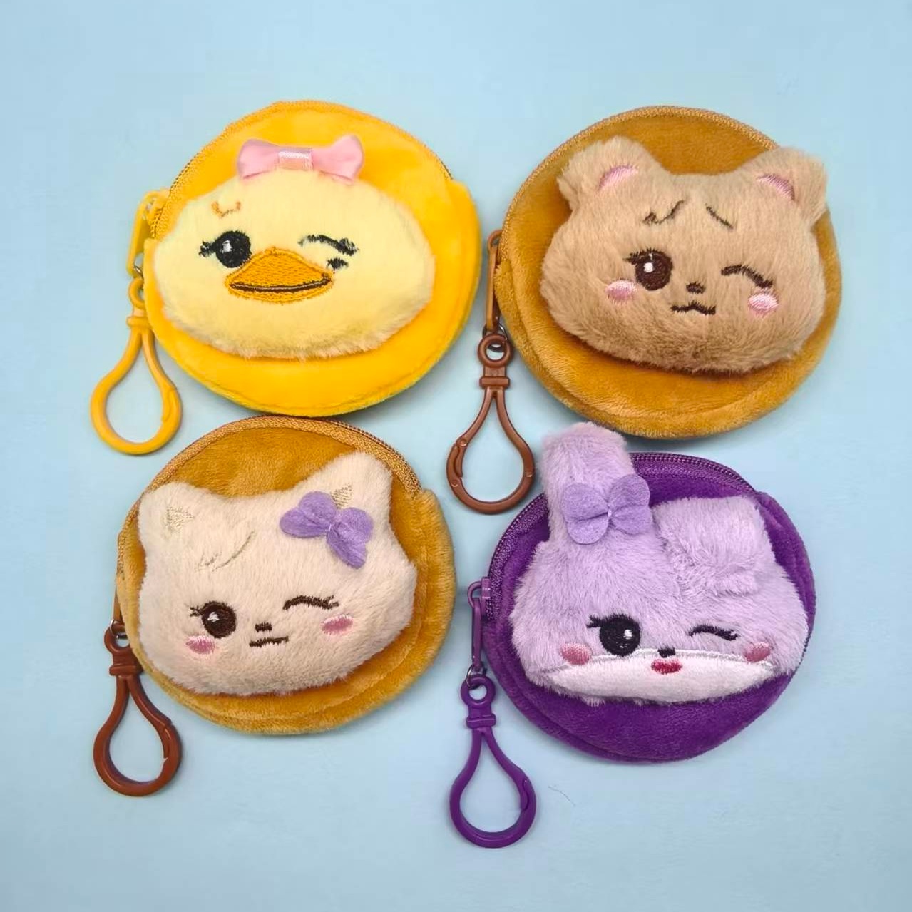 かわいいK-POP風リボン付きアヒル猫ウサギクマぬいぐるみミ - Mini Backpack Purse のレビューと価格