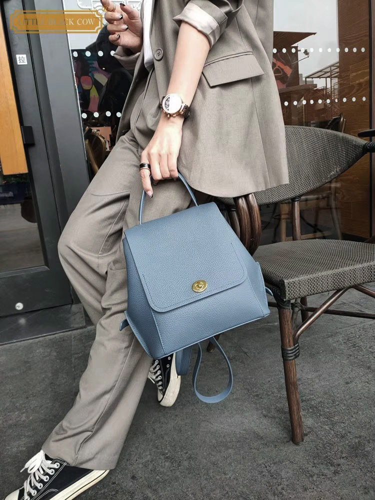 女性のためのカジュアルな本革のバックパック,ヴィンテージファ - Leather Backpack Vintage のレビューと価格