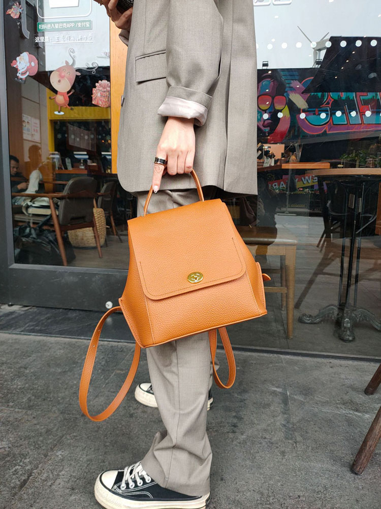 女性のためのカジュアルな本革のバックパック,ヴィンテージファ - Leather Backpack Vintage のレビューと価格