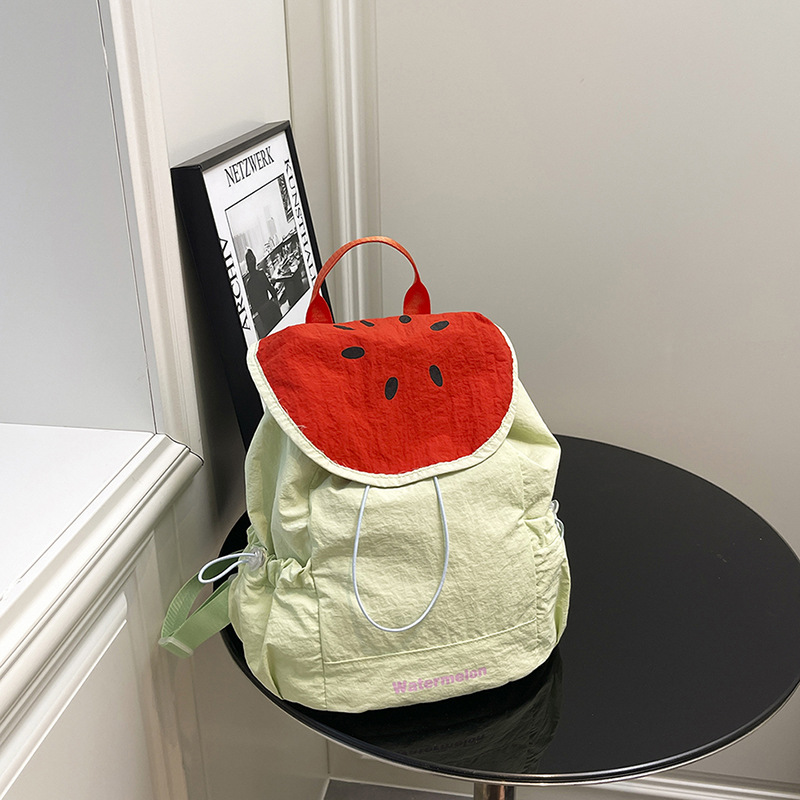 新しいレディース夏かわいい漫画フルーツプリントドーパミン小さ - Canvas Backpack Casual のレビューと価格