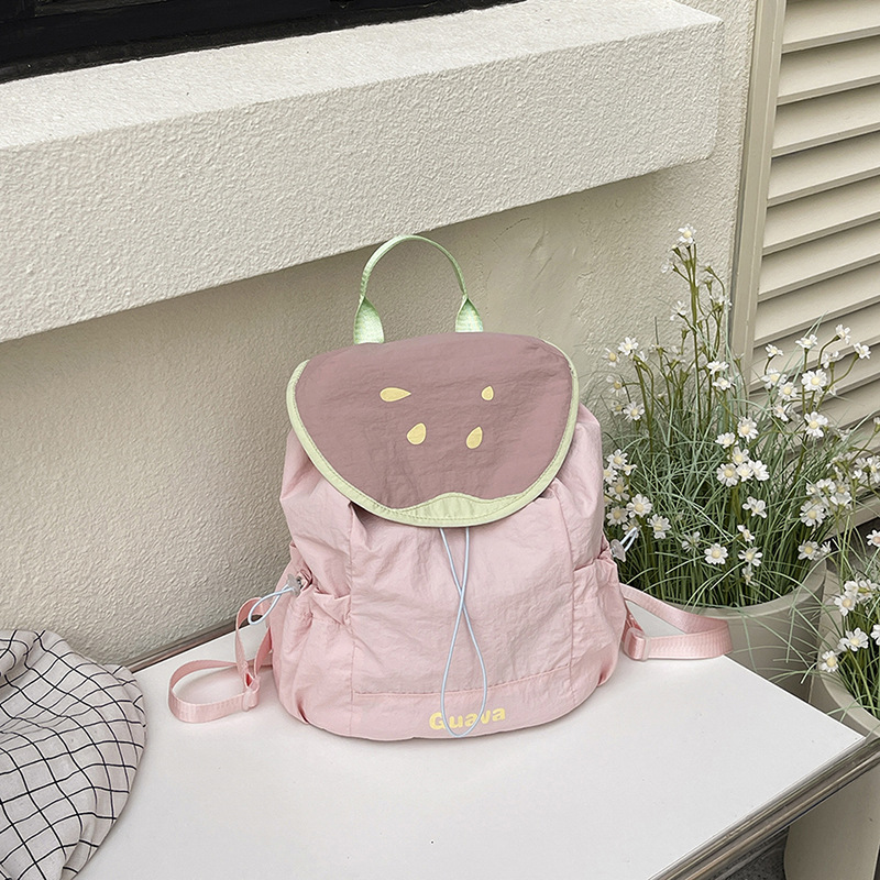 新しいレディース夏かわいい漫画フルーツプリントドーパミン小さ - Canvas Backpack Casual のレビューと価格