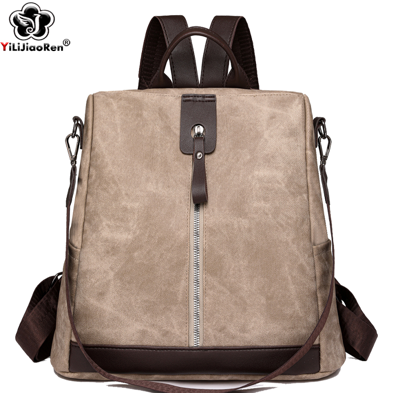 ファッション盗難防止バックパック女性高品質レザーデイパック女 - Travel Backpack Anti Theft のレビューと価格