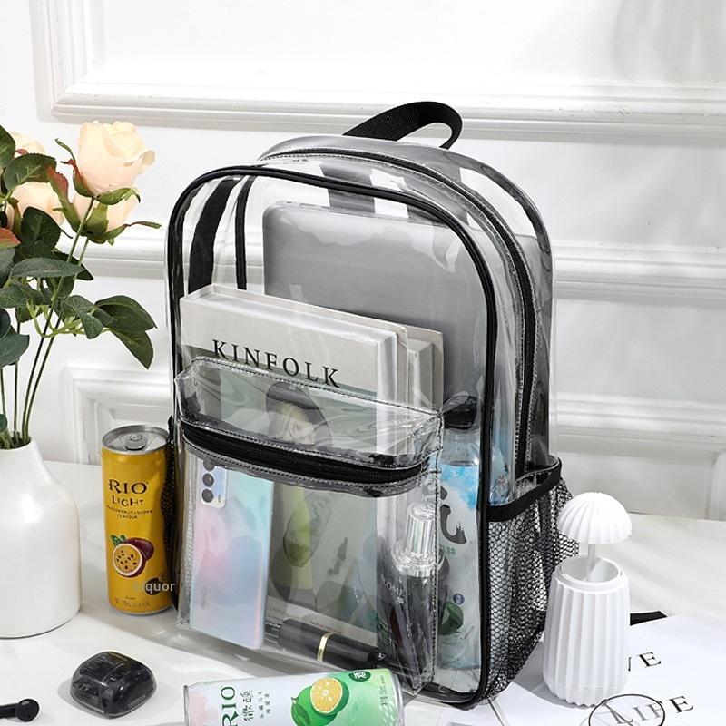 透明 PVC アウトドアスポーツフィットネスナップサックカジ - Canvas Backpack Casual のレビューと価格