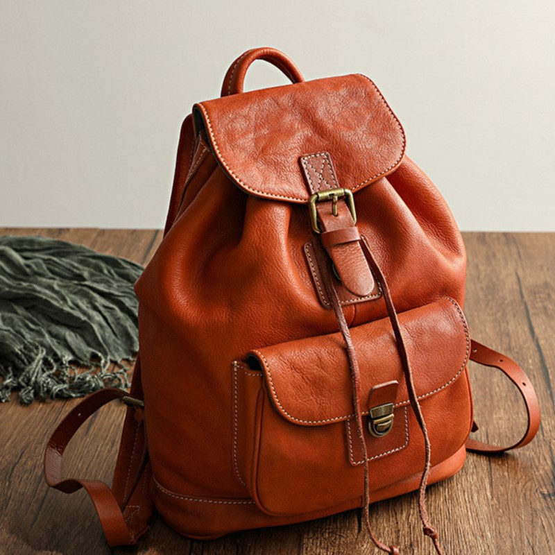 Johnature レジャー旅行バッグ天然本物の牛革女性バッ - Leather Backpack Vintage のレビューと価格