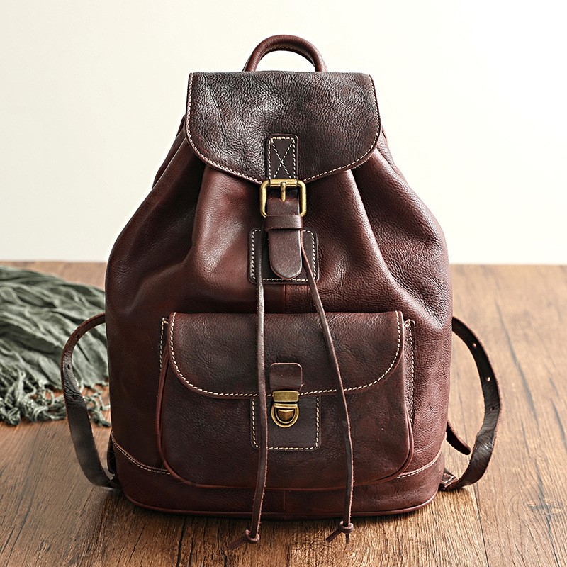 Johnature レジャー旅行バッグ天然本物の牛革女性バッ - Leather Backpack Vintage のレビューと価格