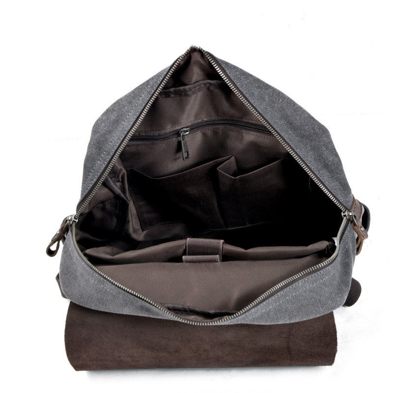 レトロなメンズバックパック、ダブルショルダーバッグ、カジュア - Canvas Backpack Casual のレビューと価格