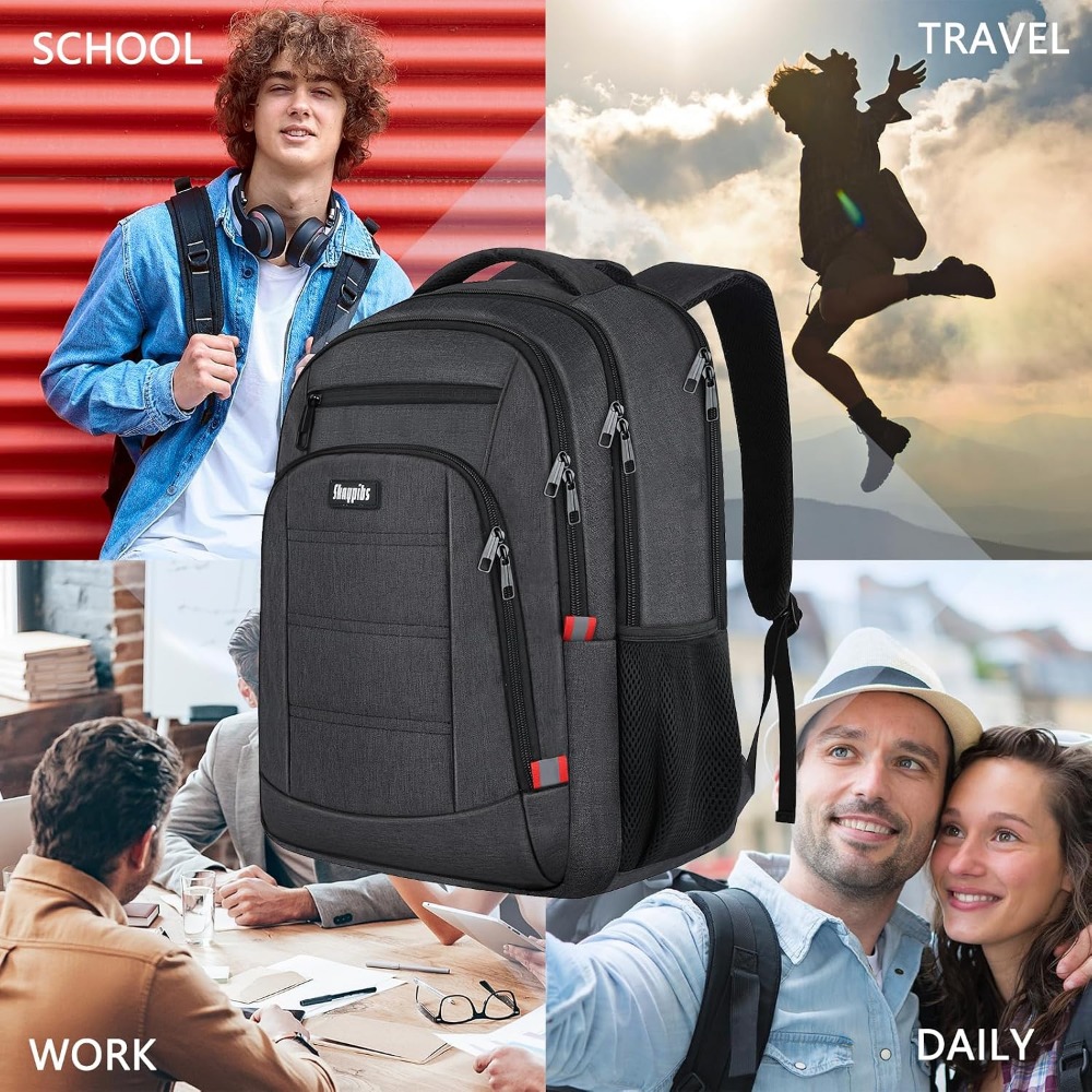 ティーンエイジャーと旅行用のメンズスクールバックパック、強化 - Laptop Backpack 15.6 のレビューと価格